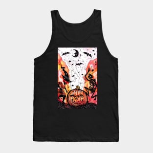 Dancing Witch and Spooky Skeleton Tank Top